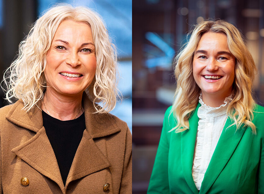 Hanne Karoline Kræmer, Konsernsjef SpareBank 1 Nord-Norge og Jeanette Gundersen, leder Kunnskapsbanken, SpareBank 1 Nord-Norge. (Pressebilder)
