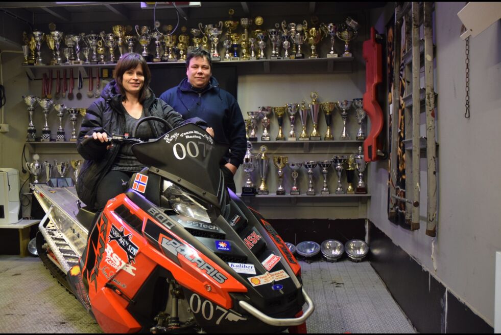 Denne skuteren akusjonerer Morten Blien bort og donerer overskuddet til stamcellebehandling for MS-syke Monica Balto og Monica Jensen (bilde lenger ned i saken)
 Foto: Hilde Porsanger