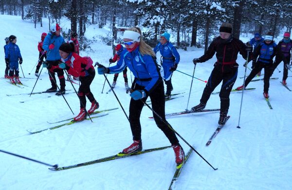 Skifolket samlet i Saariselkä.