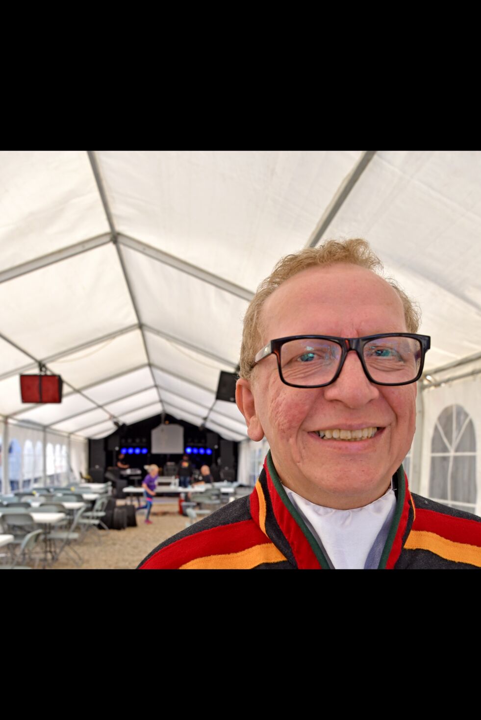 Alf Edvard Masternes konstaterer at publikum slutter godt opp om Kunesdagan.
 Foto: Henriette Lille