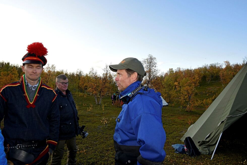 Øystein Rushfeldt (til høyre) mener at Aurubis sin exit betyr at kobberet Nussir vil produsere kan selges til en høyere pris. Runar Myrnes Balti og NSR mener prosjektet må stoppes. Foto: Lars Birger Persen