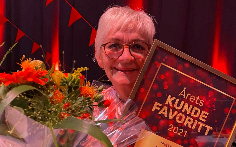 Matkroken Kunes ble kåret til årets kundefavoritt. Innehaver Bjørg Masternes er stolt!
 Foto: Privat
