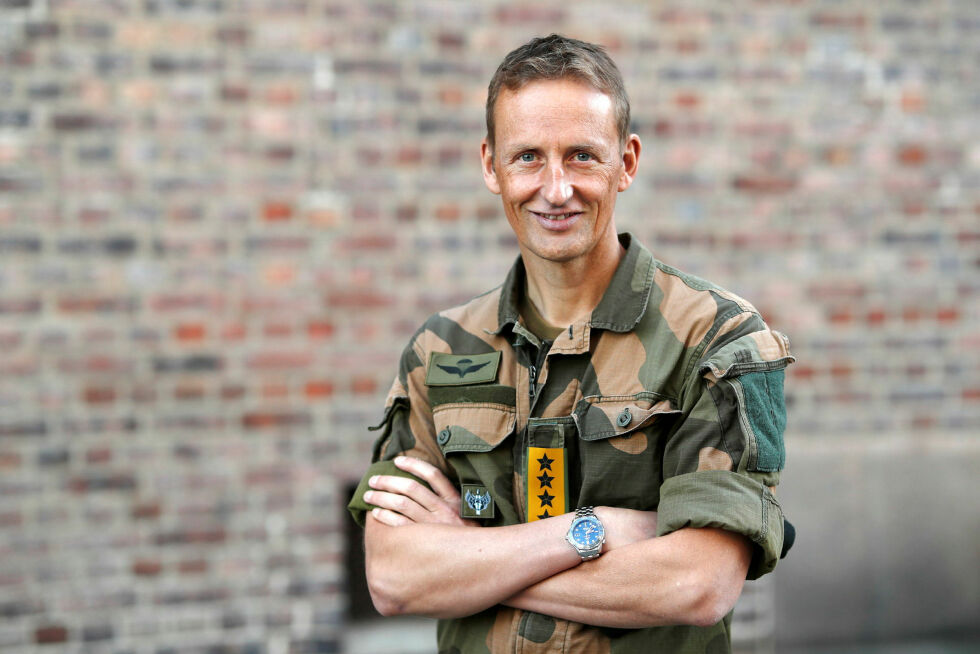 For­svars­sjef Ei­rik Kri­stof­fer­sen skal fre­dag løpe 75 tøf­fe ki­lo­me­ter langs rus­se­gren­sa. Foto: Tor­bjørn Kjos­vold / For­svar­et
 Foto: Torbjørn Kjosvold / Forsvaret
