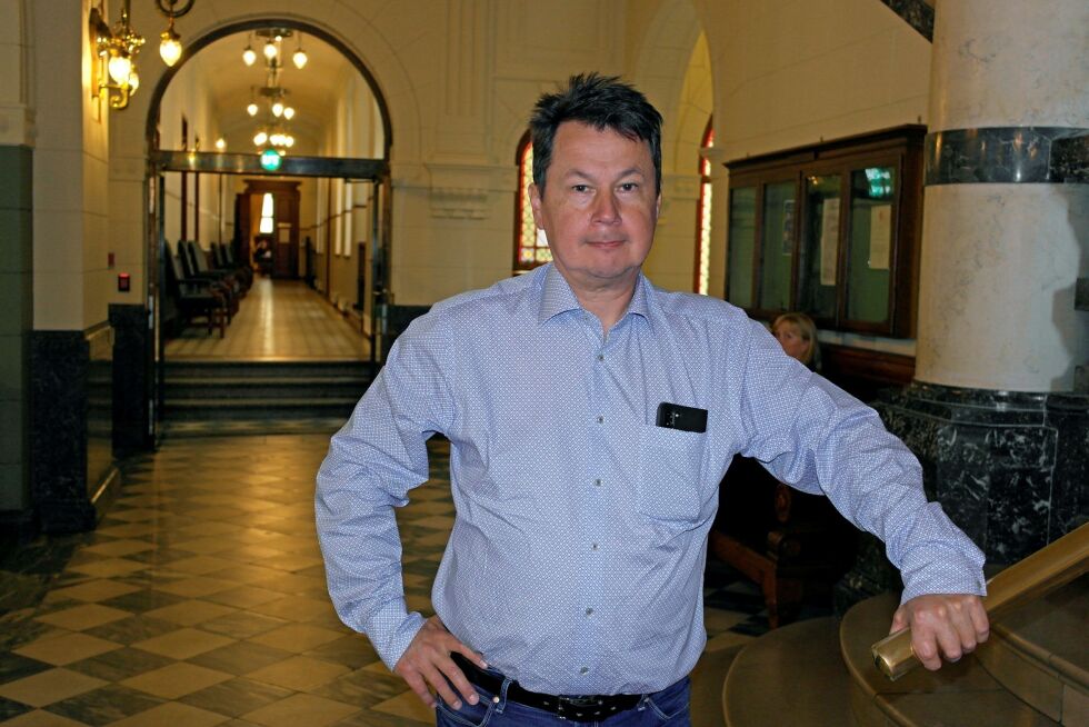Leif Arne Jåma, her i Høyesterett-bygget under behandlingen av Fosen-saken.
 Foto: Steinar Solaas