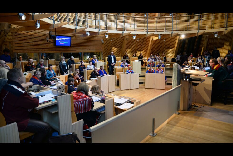 Sametingets plenum består av 39 representanter fra sju valgkretser.
 Foto: Steinar Solaas