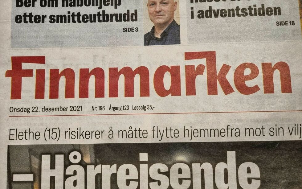 Finnmarken og Finnmark Dagblad er blant avisene som er rammet av dataangrepet hos Amedia.
FOTO: TORBJØRN ITTELIN