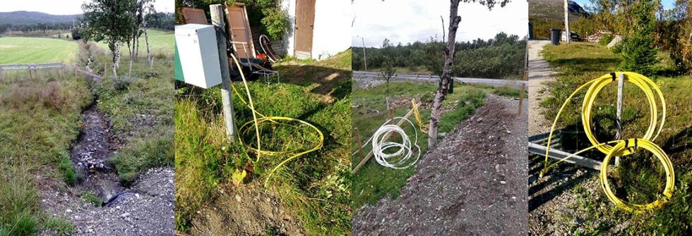 John Inge Henriksen mener at Statens vegvesen og Telenor tar seg til rette, uten å spørre, og uten å rydde opp etter seg. Flere steder i Billefjord ligger det igjen rot.
 Foto: Privat