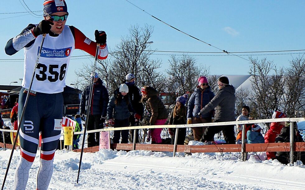 Daniel Stock fra Vadsø Skiklubb kjempet om seieren under norgescuprennet søndag.
ARKIVFOTO: TORBJØRN ITTELIN