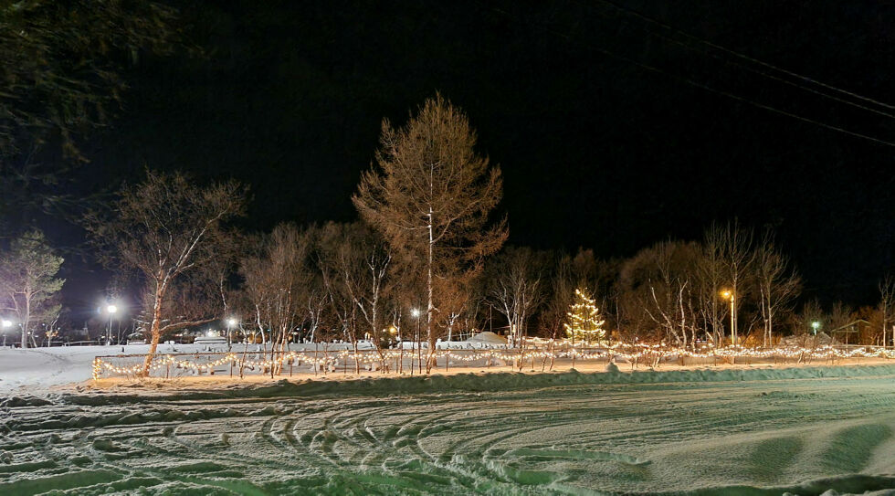 Innsamlingsaksjonen i Vestre Jakobselv har bidratt til lys blant annet ved kirkegården i bygda.
 Foto: Torbjørn Ittelin
