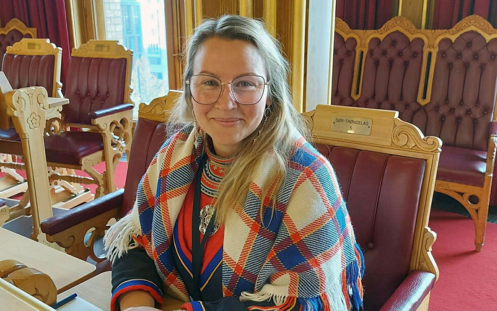 Hilde Marie Gaebpie Danielsen (SV) fra Sør-Trøndelag oppfordrer stortingsflertallet til å samle seg.
 Foto: Mikkel Berg-Nordlie
