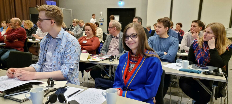 Fransisca Kappfjell Herbst er leder i Arbeiderpartiets samepolitiske utvalg. Bildet er fra Samepolitisk konferanse i 2022, da hun ble valgt.
 Foto: Steinar Solaas