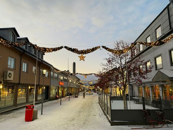 Julegata tent i Kirkenes