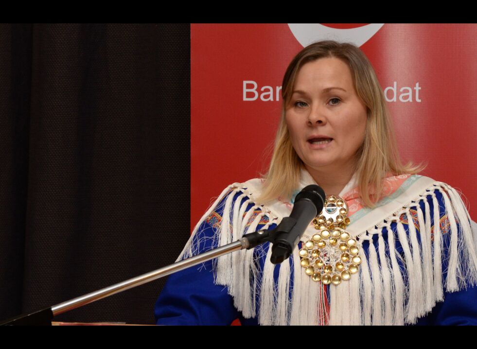 Sara Ellen Anne Eira fra Kautokeino er leder i Samisk kirkeråd. Hun er også Ap-politiker. Bildet er fra Ap samepolitiske konferanse i november.
 Foto: Steinar Solaas