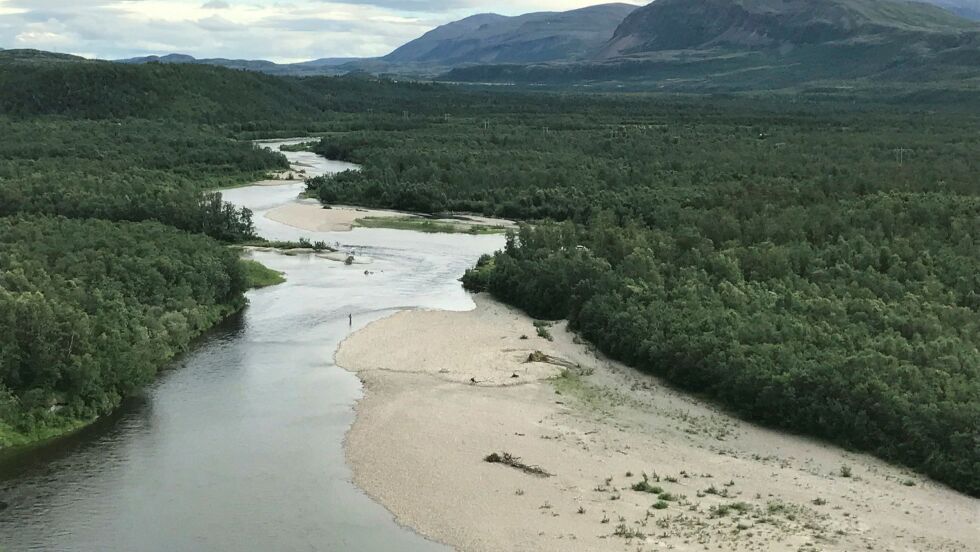 I Lakselva er det tatt opp nesten to tonn fisk så langt i år.
 Foto: Sara Olaussen Stensvold