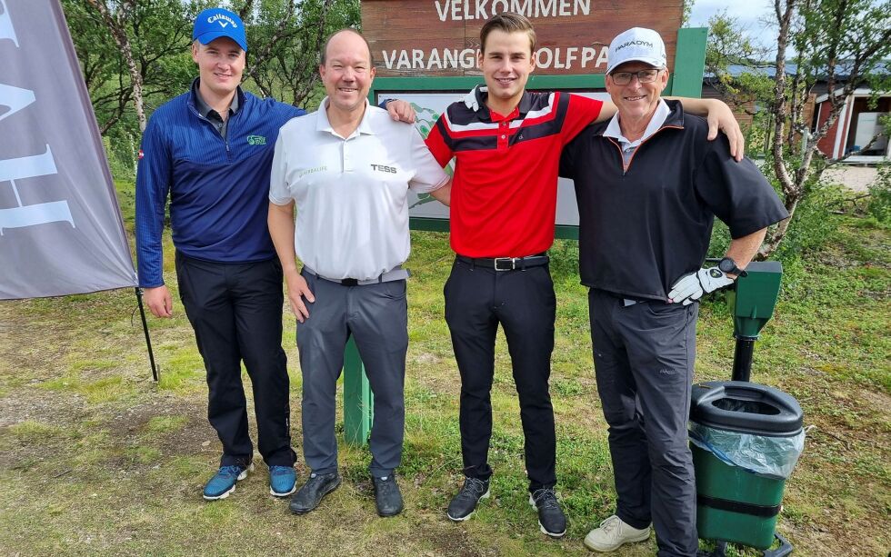 Disse fire gikk ut i lederflighten etter lørdagens runde, og ble da også de fire beste etter søndagens runde. Fra venstre vinner Johannes Betsi, treer Ken Ingebrigtsen, toer John Arve Rognmo, og Chris Johan Larsen – som måtte nøye seg med fjerdeplassen.
 Foto: Torbjørn Ittelin