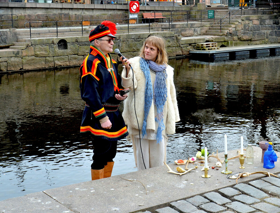 Ullevålseter har tidligere jobbet med Eirik Myrhaug Partapuoli, både i kampen for å stoppe utbygging av vannkraftverk nær Kjerringtinden og å stoppe utbygging av vindturbiner på Fosen.
 Foto: Sunniva Katrine Bornøy