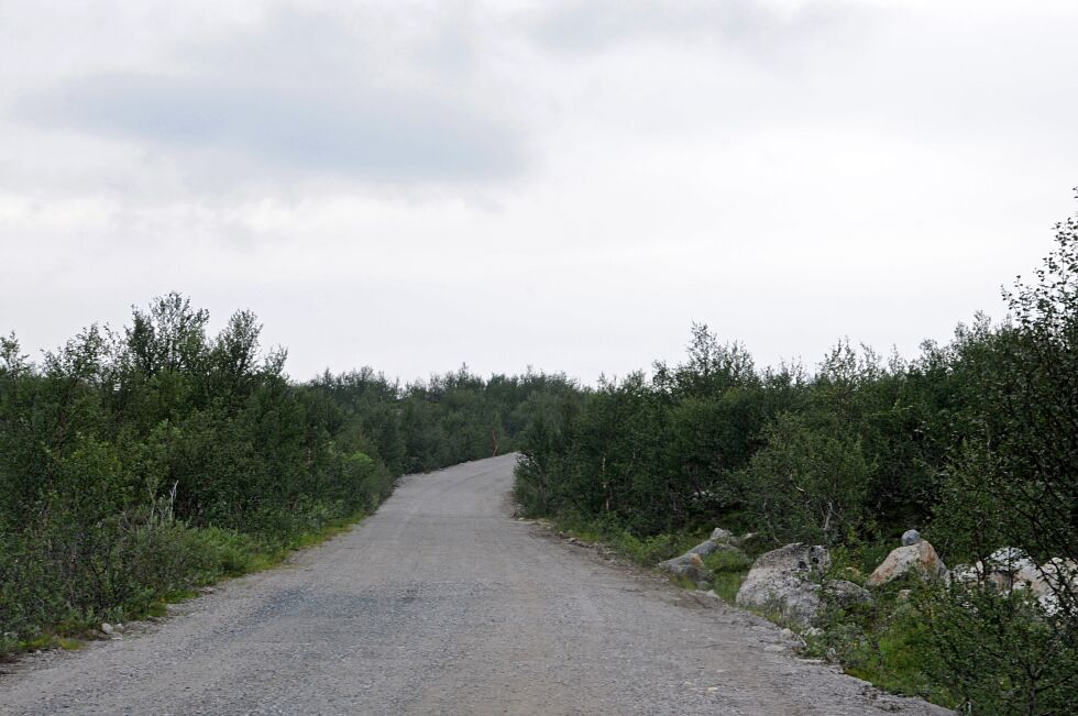 Forsvaret har avsatt en halv million til vedlikehold av Ishavsveien fra Jarfjord og innover mot russegrensa ved Korpfjell.
 Foto: Hallgeir Henriksen