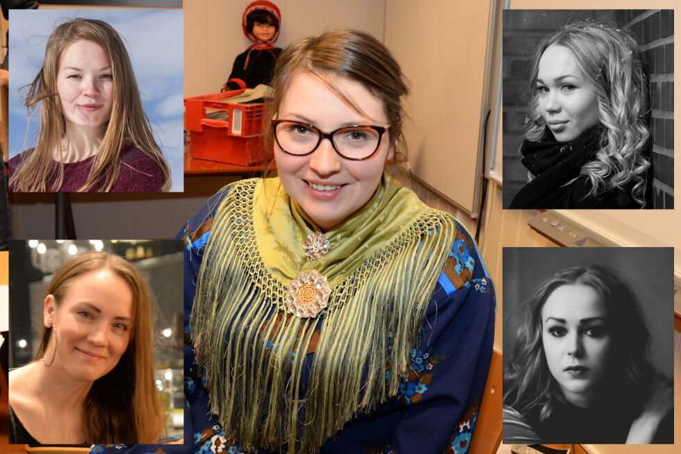 Susanne Amalie Langstrand-Andersen har hentet flere av de hotteste samiske artistene til årets Márkomeann. De fire vi ser her er Marja Mortensson, Elle Márjá Eira, Agnete Johnsen og Ágy.
 Foto: Steinar Solaas, Jørn Kristensen, Frank Rune Isaksen, Pressebilder