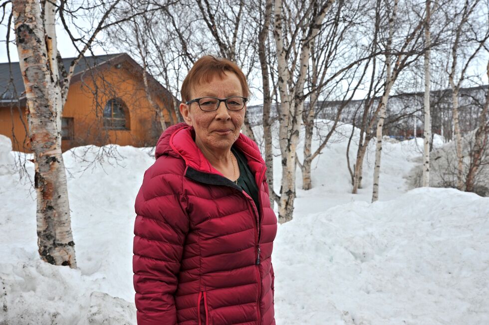 Else M. Utsi var ikke helt tilfreds med svaret hun fikk fra ordfører Frank M. Ingilæ etter at hun stilte spørsmål i spørretimen i forbindelse med kommunestyremøtet.
 Foto: Erik Brenli