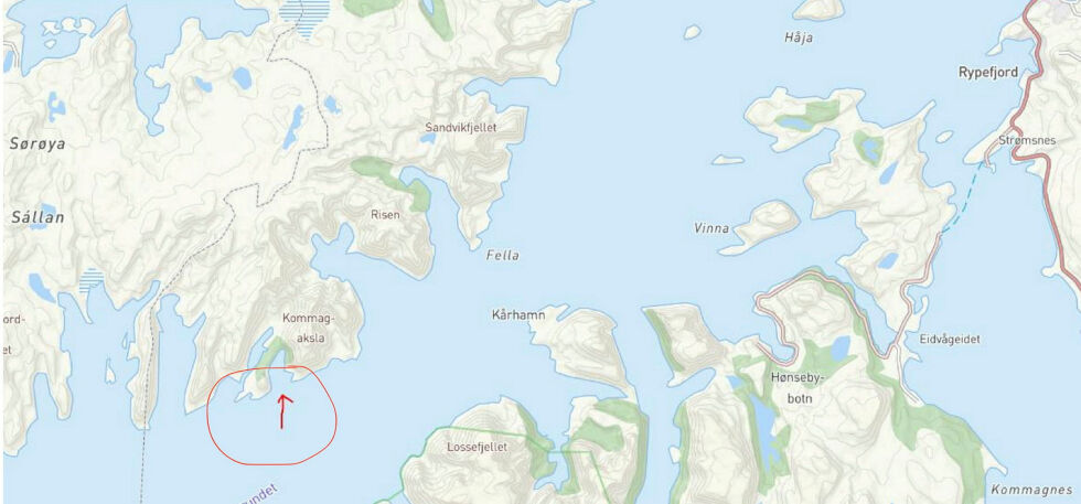 Norwegian Whale Reserve (NWR) har sett seg ut et sted i Hammerfest kommune der de ønsker å opprette et reservat for tamme hvaler.
 Foto: skjermdump