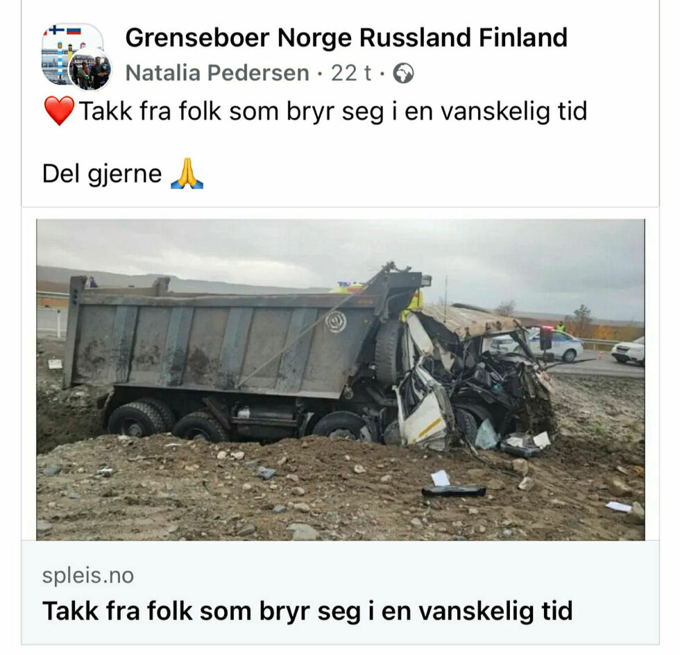 På ett døgn hadde folk gitt hele 13.350 kroner på Spleis til rammede bussjåfører.
Foto: Skjermdump Facebook