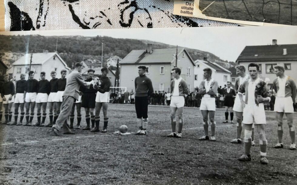 Det­te er et bil­de fra den før­s­te «russe­kam­pen» på Kir­ke­nes sta­di­on i 1959. Den end­te med det venn­ska­pe­li­ge re­sul­ta­tet 3-3.