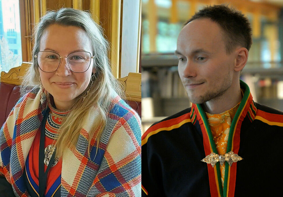 Hilde Marie Gaebpie Danielsen (SV) har stått på for samiske formål, til sametingsråd Runar Myrnes Baltos (NSR) store glede.
 Foto: Mikkel Berg-Nordli og Steinar