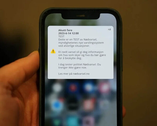 Husk Nødvarsel på mobil i dag