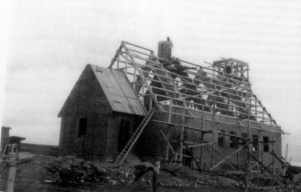 Kokelv kirke under bygging i 1960. Foto: Aksjon Soningstegn
 Foto: Foto: Aksjon Soningstegn