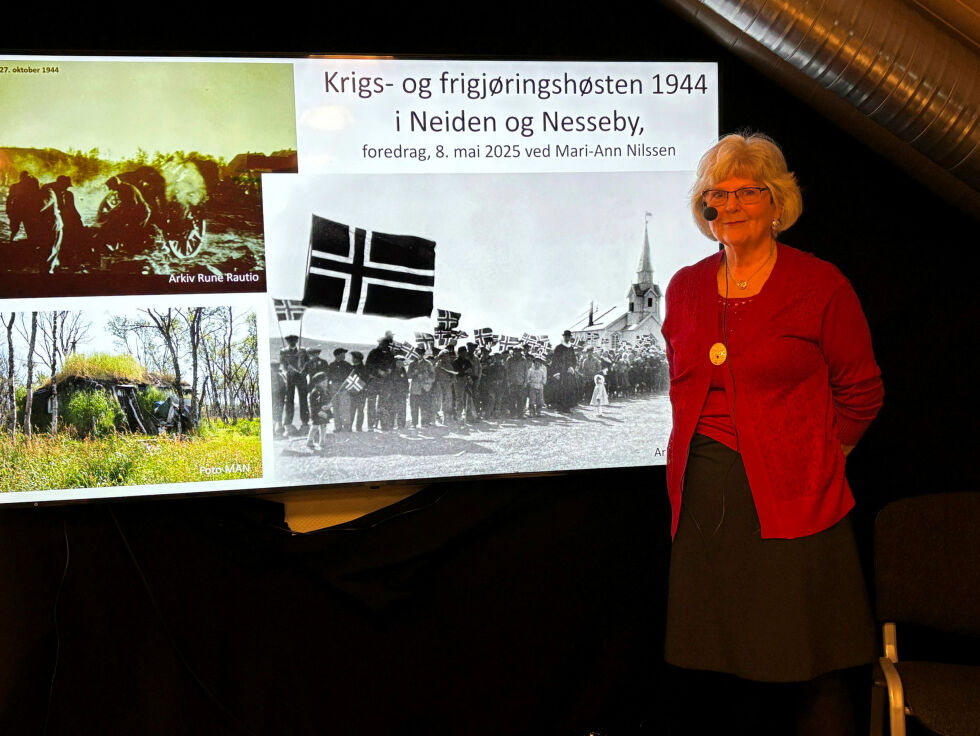 Mari-Ann Nilssen har gjort en utrolig innsats med å samle historier, fortellinger og bilder om tvangsevakueringa og nedbrenningen høsten 1944 i Neiden og Nesseby.
 Foto: Thor Thrane