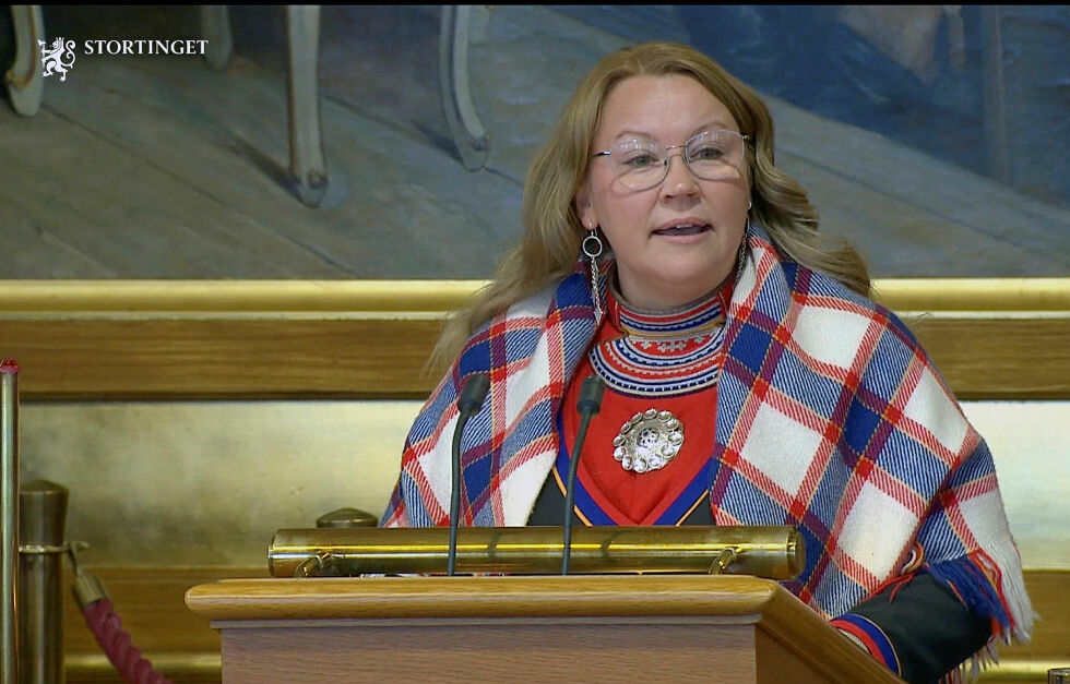 Her fremmer Hilde Marie Gaebpie Danielsen (SV) om uavhengig granskning av Fosen-saken. Nå er saken klar.
 Foto: Skjermbilde av stortinget.no