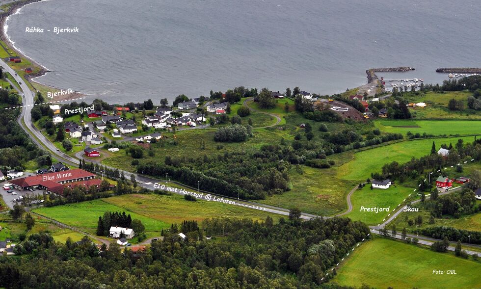 Sykehjemmet Ellas minne ligger sentralt plassert i Ráhka/Bjerkvik, rett ved E10.
 Foto: OBL