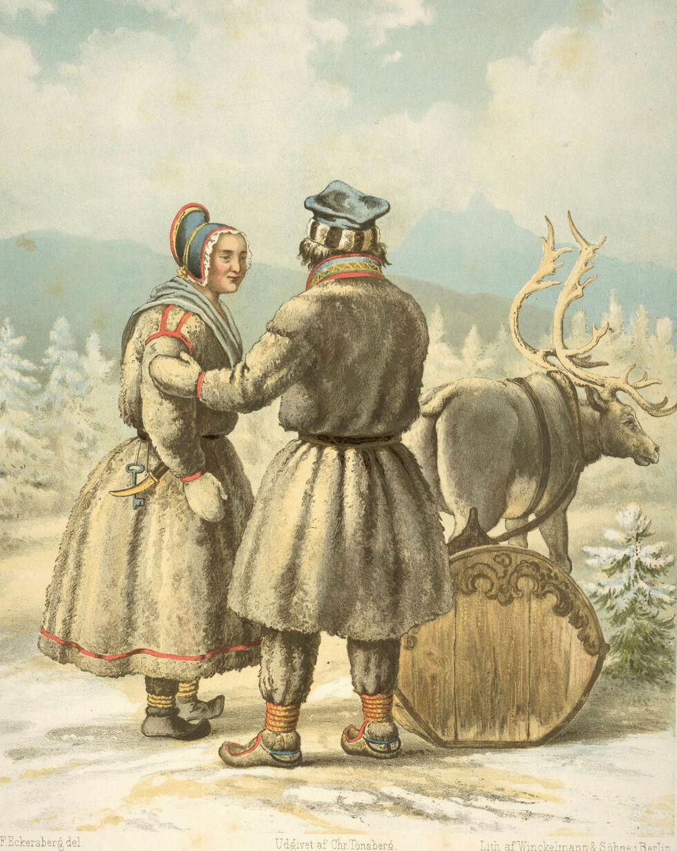 Kar­as­jok­sa­mer i skjeb­ne­å­ret 1852.
 Foto: Eckersberg.