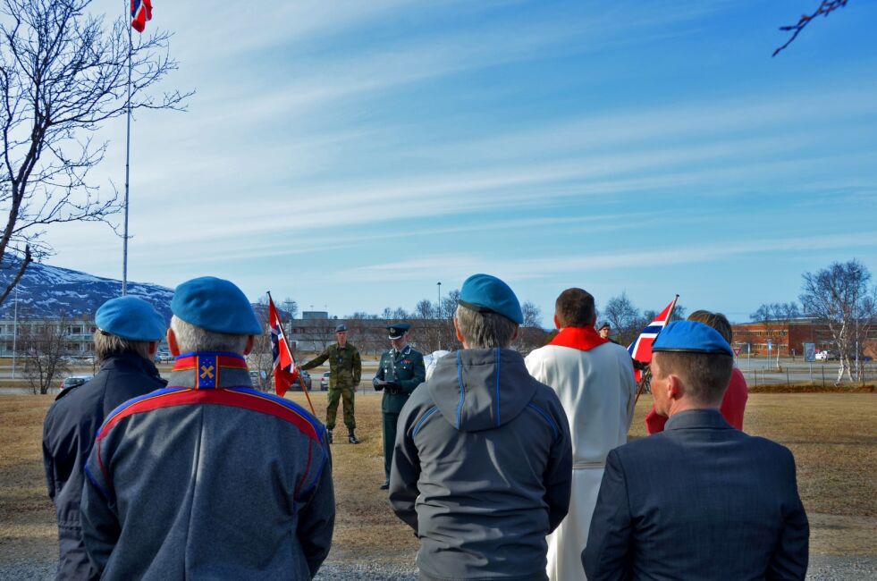 UNIFIL-veteranene bærer sine lyseblå hodeplagg med stolthet.
 Foto: Roger Albrigtsen