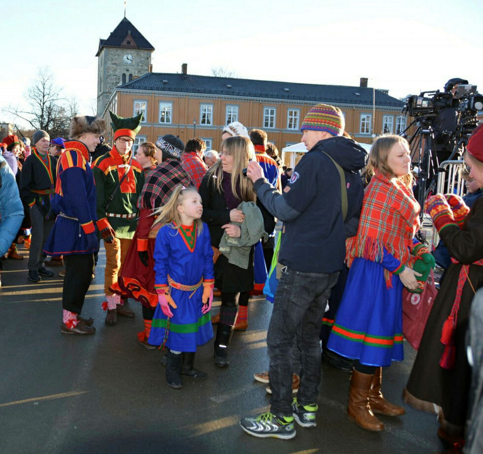 Arkivfoto fra samejubileet Tråante 2017, som skapte oppmerksomhet om det samiske i Trondheim.
 Foto: Kristin Marie Ericsson