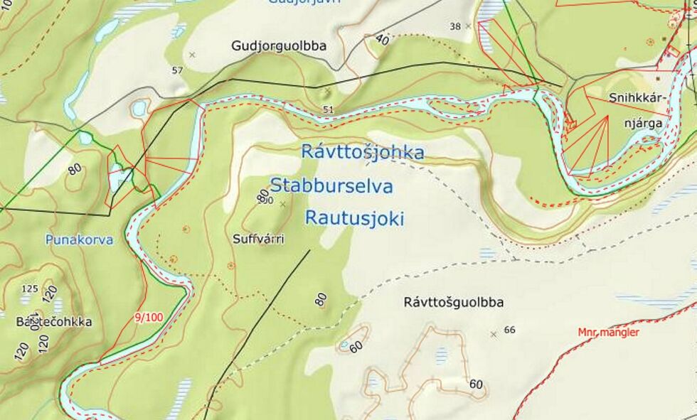 Statsforvalteren ville inndra kjøretillatelsen til eiendommen gnr 9/100 Klinkanes i Stabbursdalen, lenge etter at den var utgått på dato, men fikk avslag fra nasjonalparkstyret fordi klagefristen var oversittet.
 Foto: Nordatlas