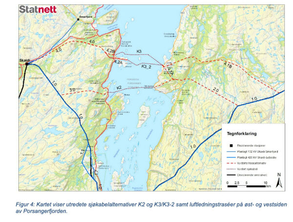 Utreder sjøkabel under Porsangerfjorden