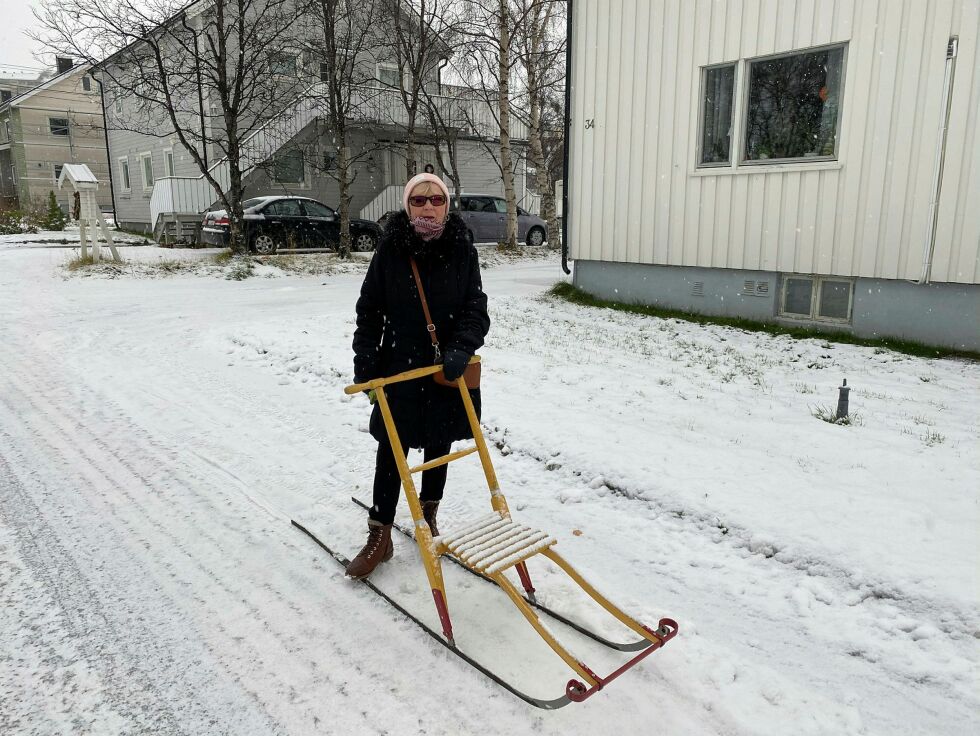 Ingrid Bye Iversen er blant sparkedamene som fryder seg når sparkesesongen endelig er tilbake. Foto: Hallgeir Henriksen
 Foto: Hallgeir Henriksen