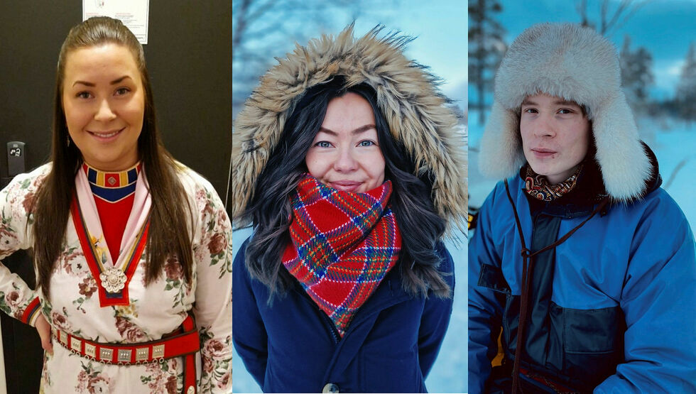 Amalie Urheim, Anne Ragnhild Porsanger og Dan-Jonas Sparrok er ute etter samiske lærerspirer.
 Foto: Privat