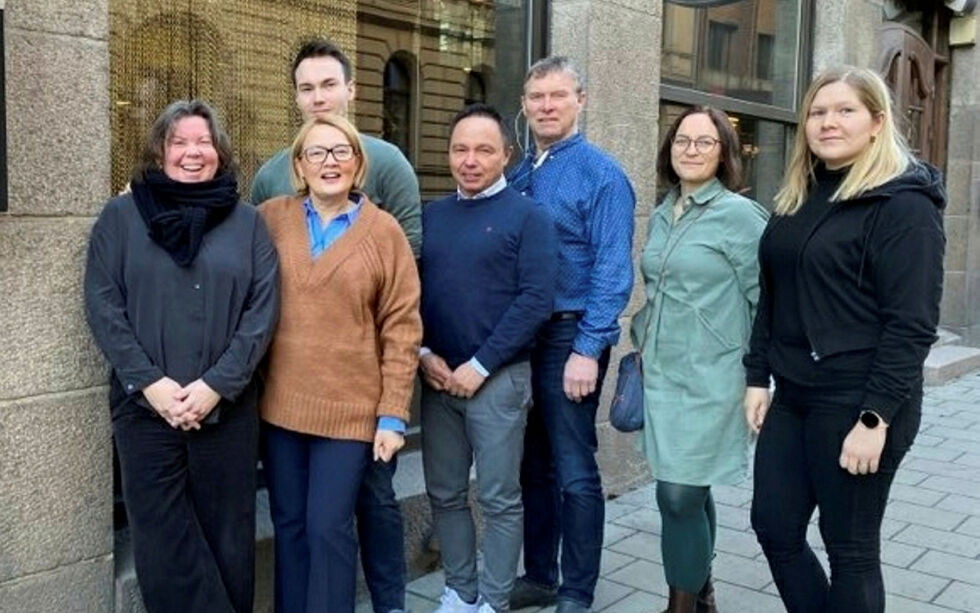 NetSams styre 2021-2023 fra venstre: Lena Farvelund Haddal, Inger Anne Gaup, Øyvind Knutsen, Ivan Andre Johnsen, Mikkel-Per Sara, Marita Mikkelsen, Inger Marlene Logje.
 Foto: Privat