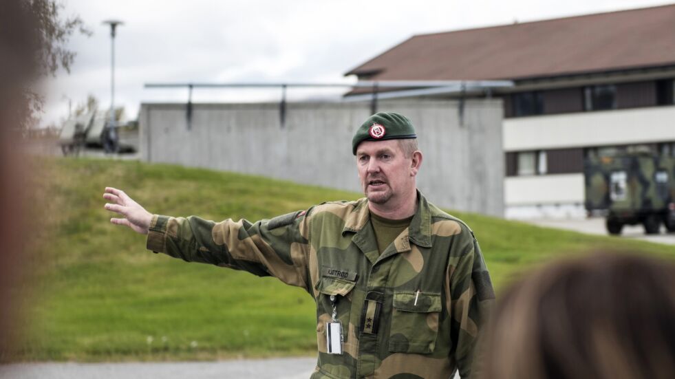 Oberstløytnant Per Arne Kjøtrød i Finnmark landforsvar.
 Foto: Marius Thorsen