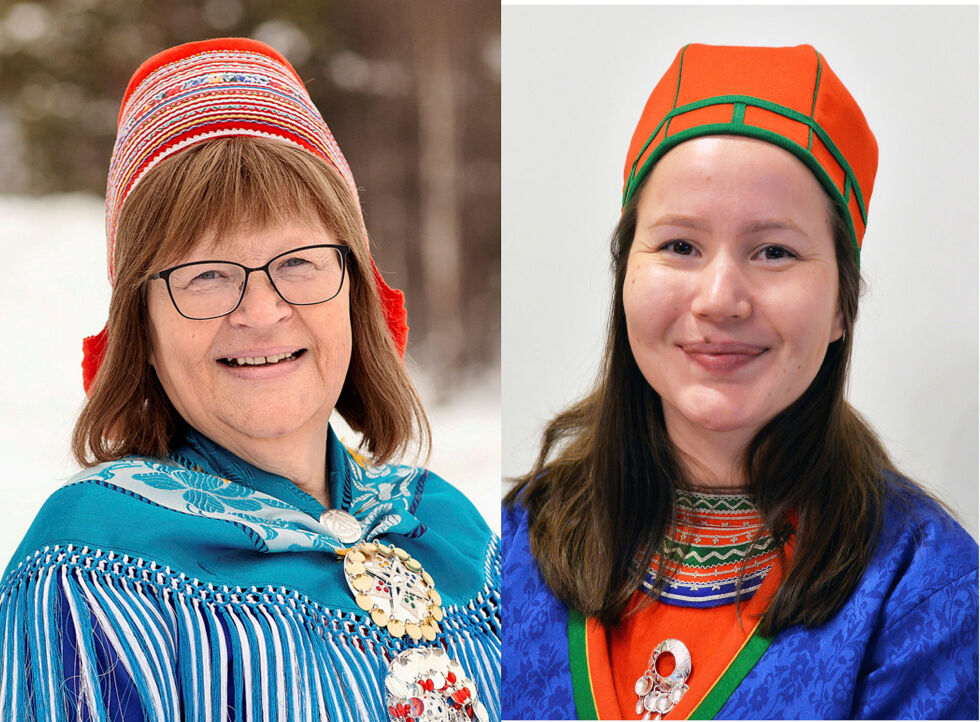 Både Samisk kunstnerråd og Sametinget har forhandlingsutvalg som tar seg av grovarbeidet, men det er disse to som er på topp: Sametingsråd Maja Kristine Jåma og styreleder i Samisk kunstnerråd, Karen Anne Buljo.
 Foto: Steinar Solaas