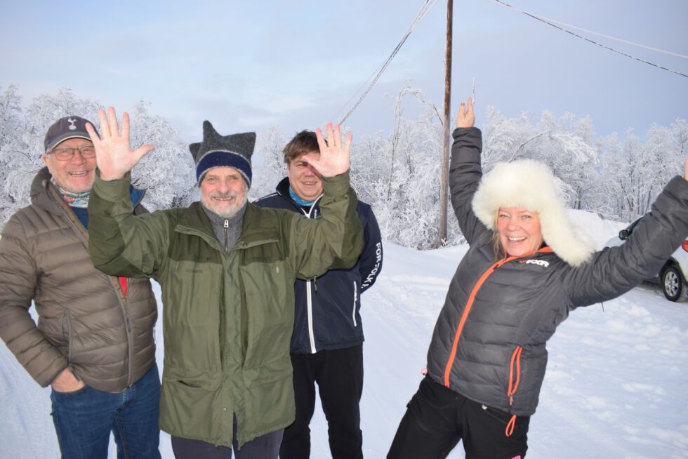 Børre Steinar Børresen, Aage Solbakk, Morten Blien og Ellen Kristine Saba er alle kjempeglade for pengene fra regjeringen.
 Foto: Birgitte Wisur Olsen