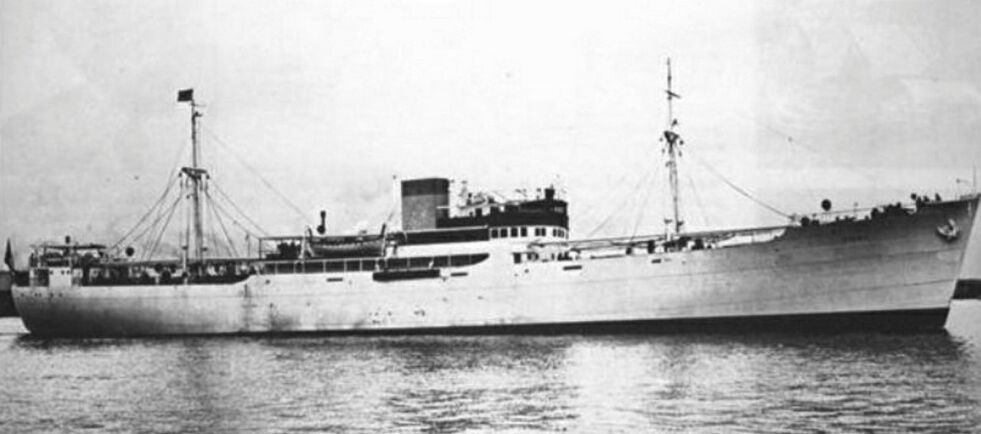 M/S Jamaica gikk i ballast fra Liverpool til New York da hun ble senket av tysk ubåt U-221. FOTO: MINNEHALLEN.NO