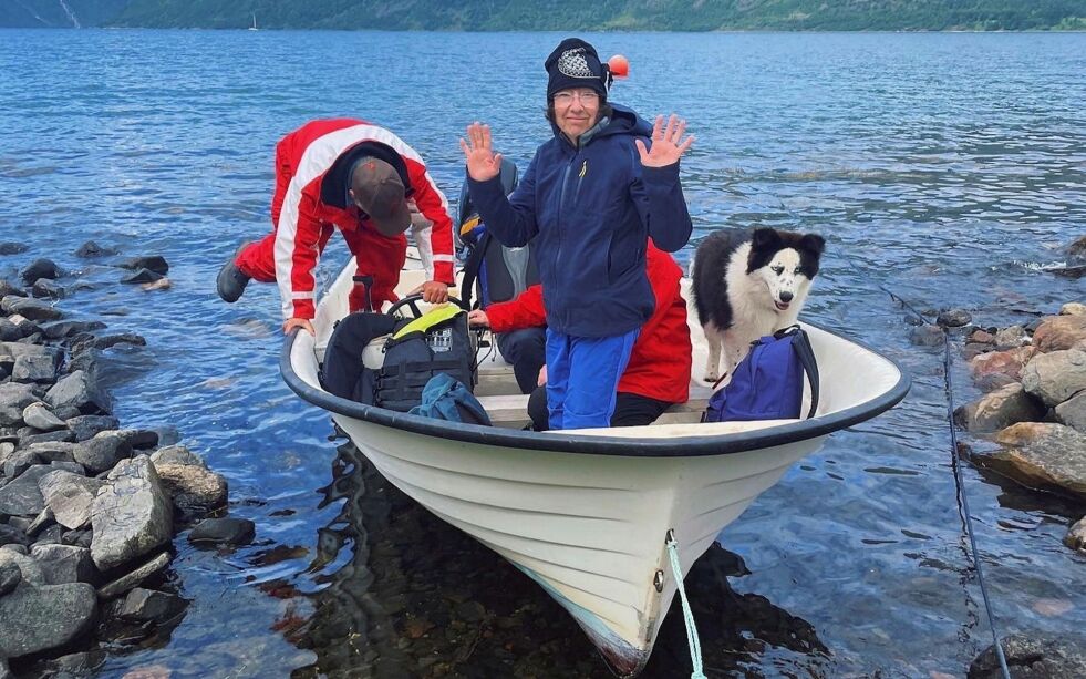 På tokt med Gry Fors Spein.
 Foto: Siri Mari Vitalis Larsen