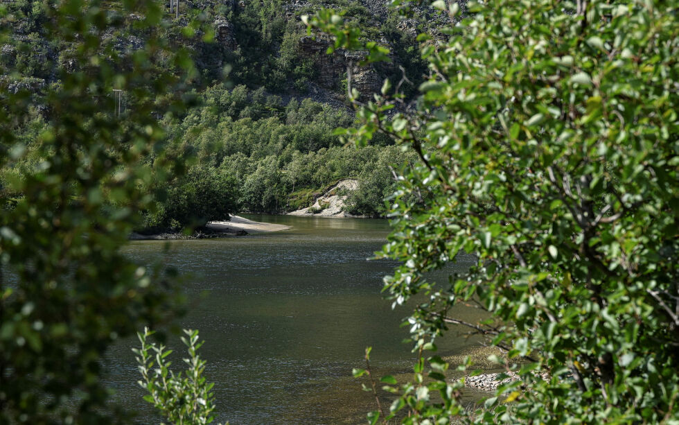 Fredningssonen i Lakselva mellom Lakselv bru og pukkellaksfella.
 Foto: Sara Olaussen Stensvold