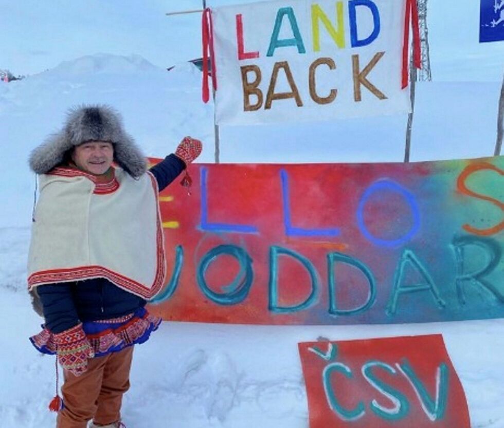 LAND BACK var også en del av Fosen-markeringen i Kautokeino.
 Foto: Privat