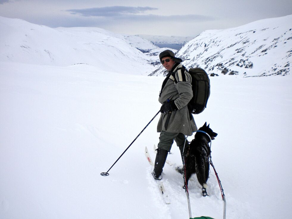 Egil Nilssen på skitur i Lille Molvik.
 Foto: Privat