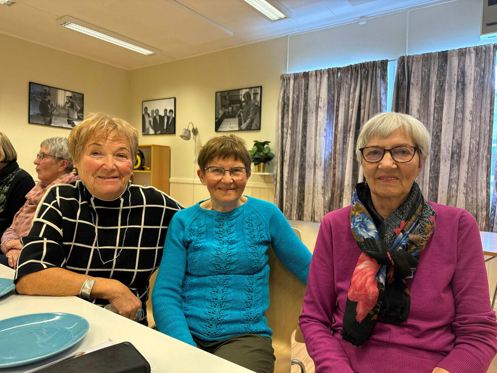 Fra ventstre: Eva Johansen, Sigdis Olsen, Ranveig Olsen.
 Foto: Oskar Melkeraaen Aas