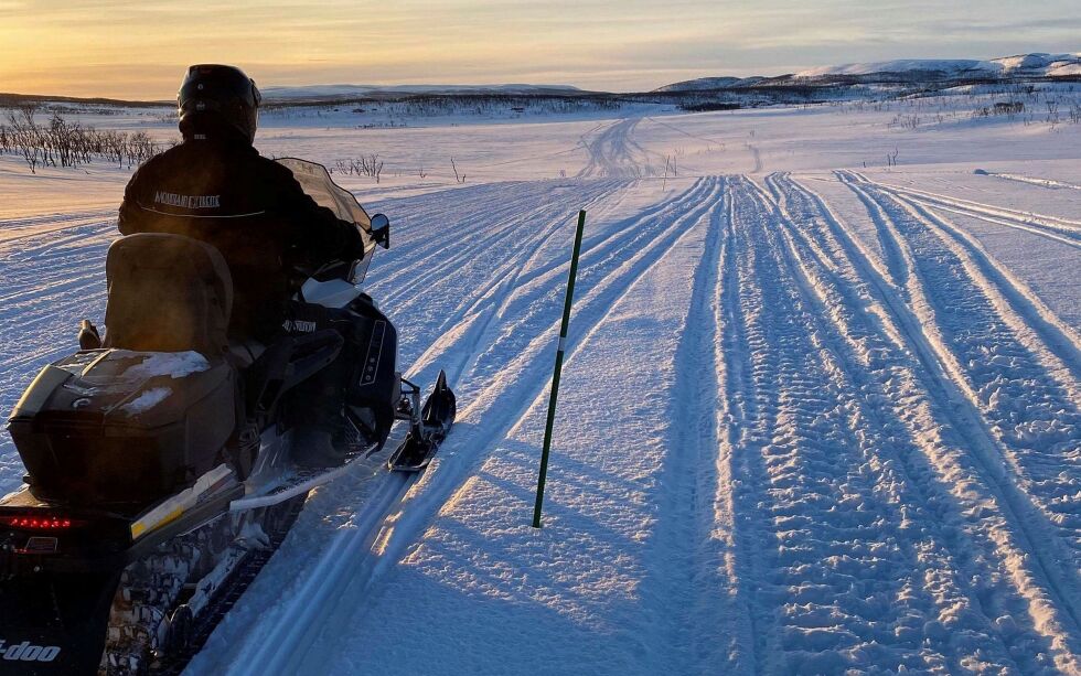 Nessebyløypas øvre del går over en strek­ning på om lag 6,5 km inne i Va­ran­ger­halv­øya na­sjo­nal­park. Det in­ne­bæ­rer at det må gjø­res end­rin­ger i for­skrif­te­ne for na­sjo­nal­par­ken om man fort­satt skal kun­ne bru­ke sam­me løy­pe­tra­sé. Il­lust­ra­sjons­fo­to: Tor­bjørn It­te­lin